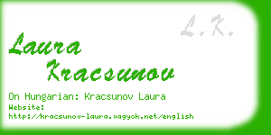 laura kracsunov business card